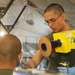 Sailors set up field dental station