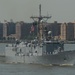 Ships enter harbor fo Fleet Week New York 2011