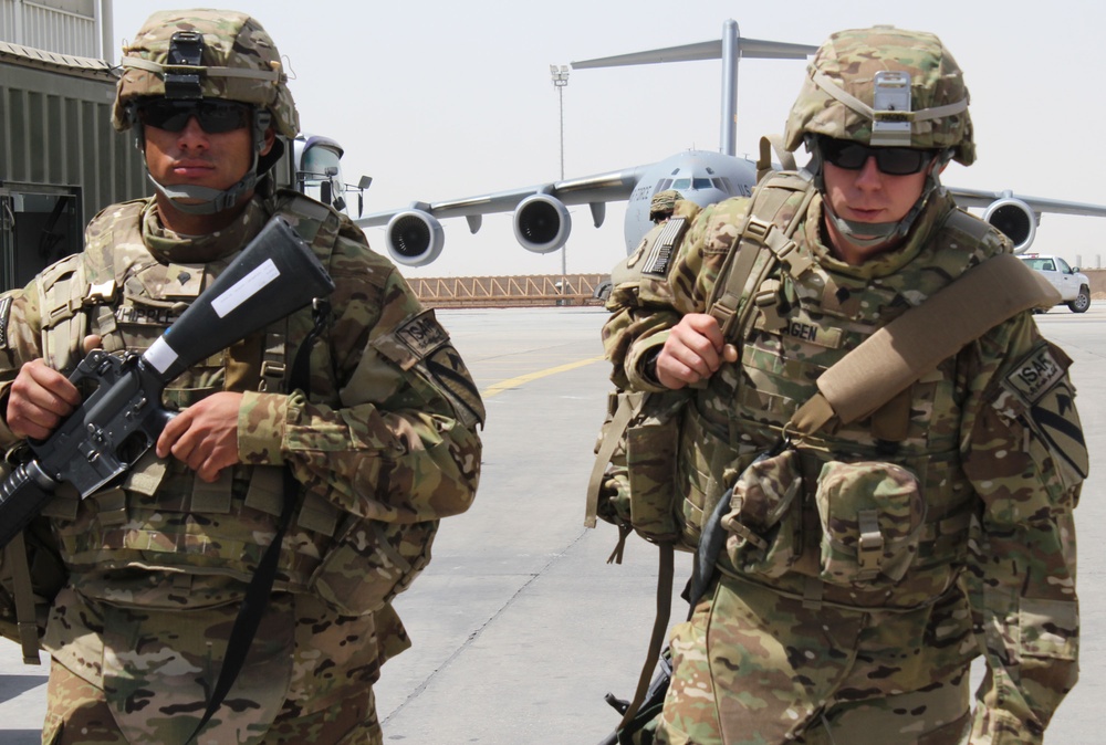 1st Air Cav soldiers begin journey to Afghanistan