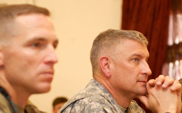 Sgt. Maj. Chandler attends briefing