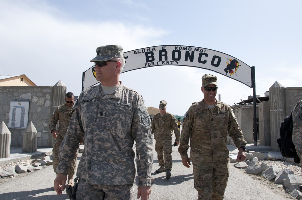 Sergeant Major of the Army Visits TF Bronco