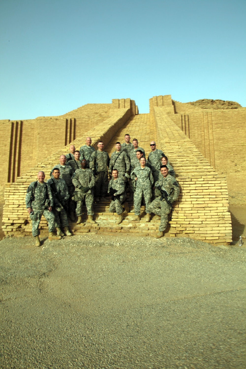 Soldiers tour Ziggurat of Ur