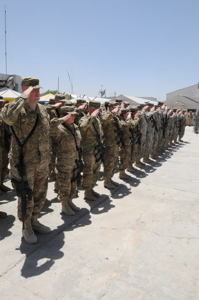 Deployed Massachusetts Soldiers Honor Fallen Heroes