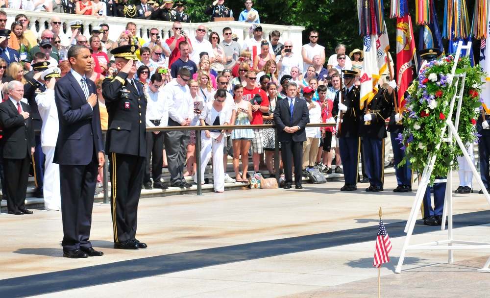 US President lays Memorial Day wreath at Tomb of the Unknown Soldier