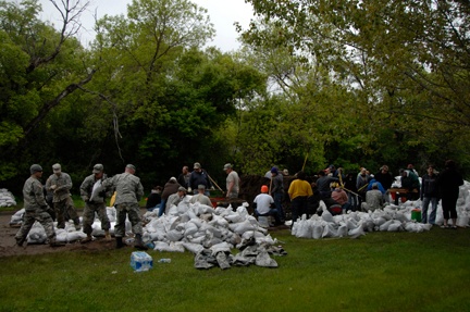 Memorial Day Remembered as Sandbag Operations Continue