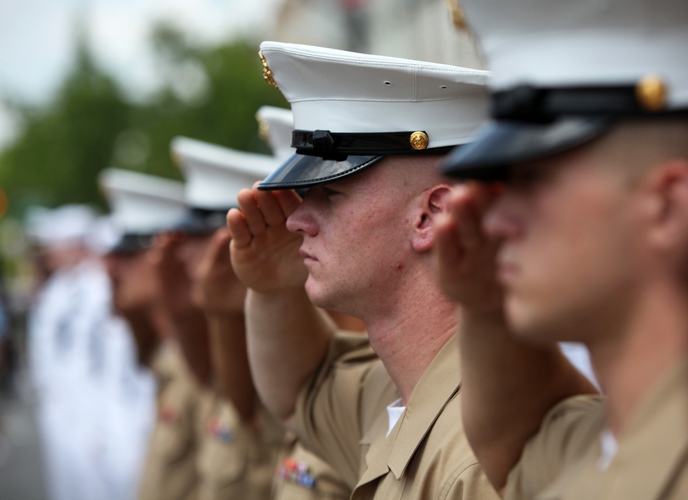 Marines participate in Glendale's Memorial Day parade during Fleet Week New York 2011
