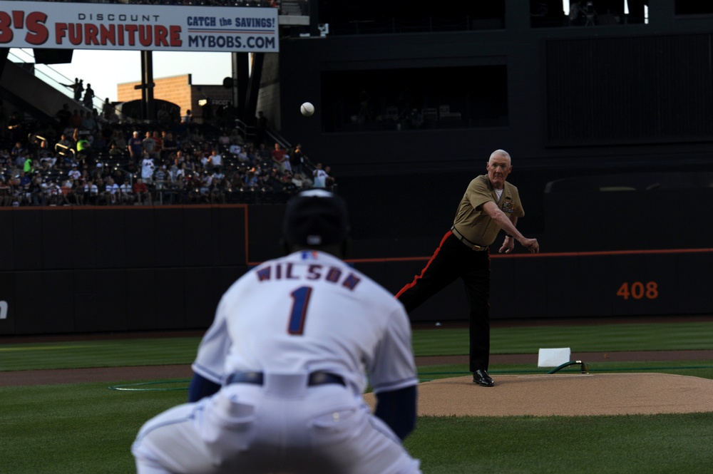 General Mills throws out first pitch at Mets Game, May 30