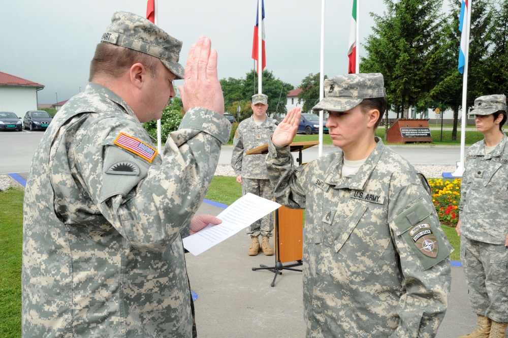 US Army soldiers Re-enlists on Memorial Day