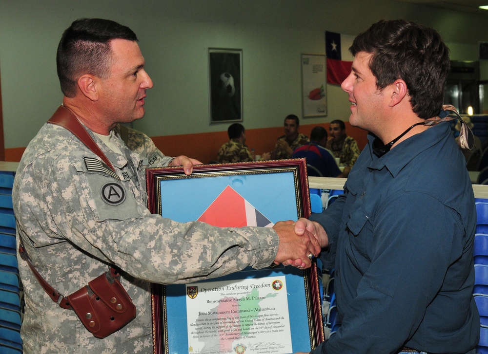 Congressman Steven Palazzo visits Mississippi soldiers and airmen deployed to Afghanistan