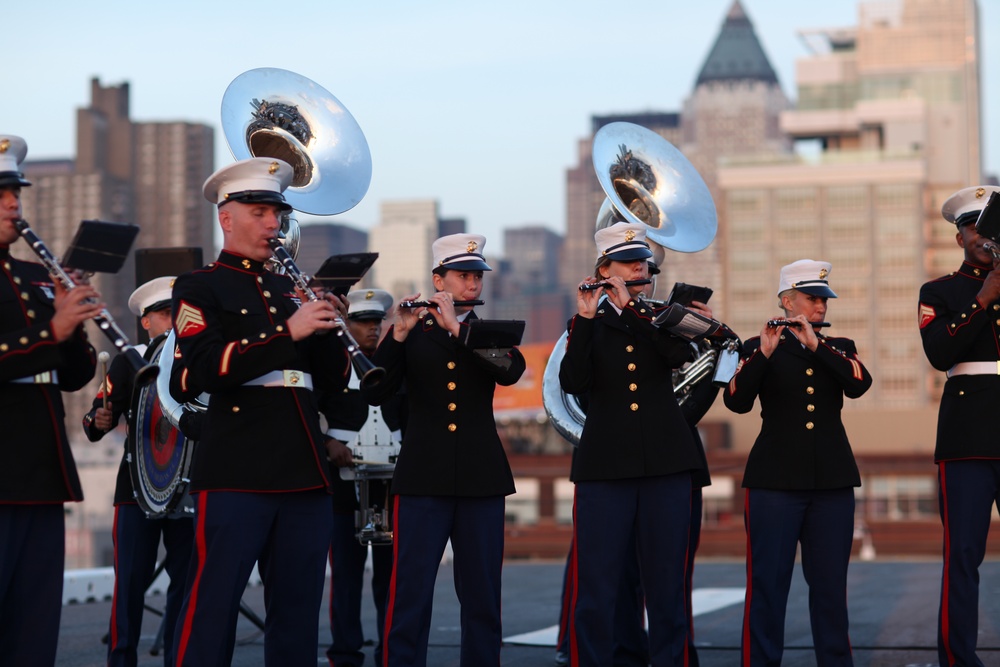 Marine Forces Reserve Play Sunset Parade - Fleet Week New York 2011