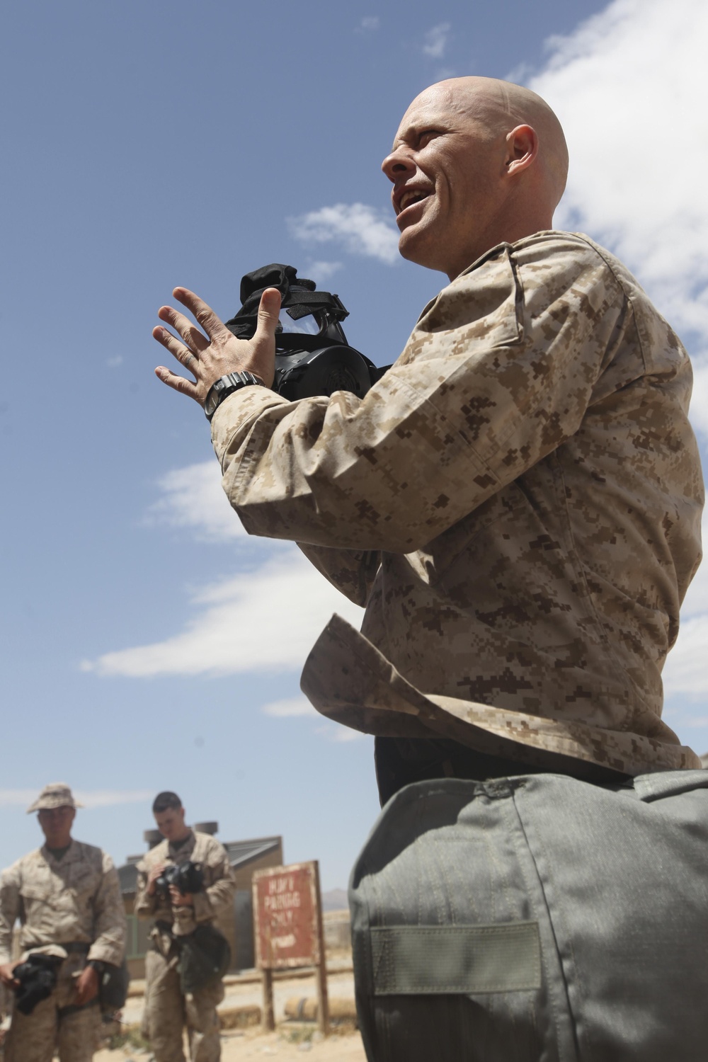 M50 gas mask and MOPP suit training