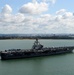 USS George H.W. Bush leaves Portsmouth