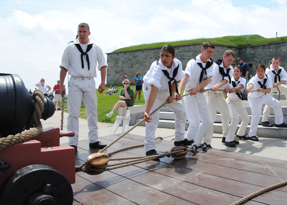 USS Constitution gun drills