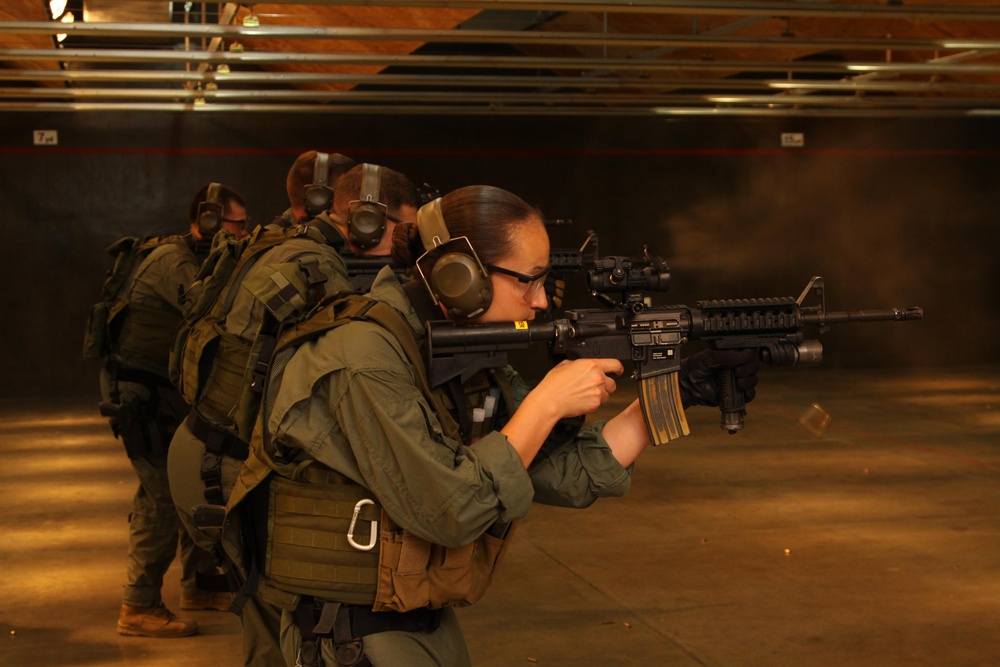 Bang, pow, pop, SRT Marines train, shoot paper enemies