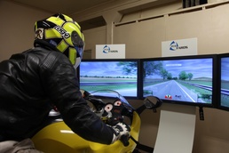 Marines test drive new Motorcycle Simulator