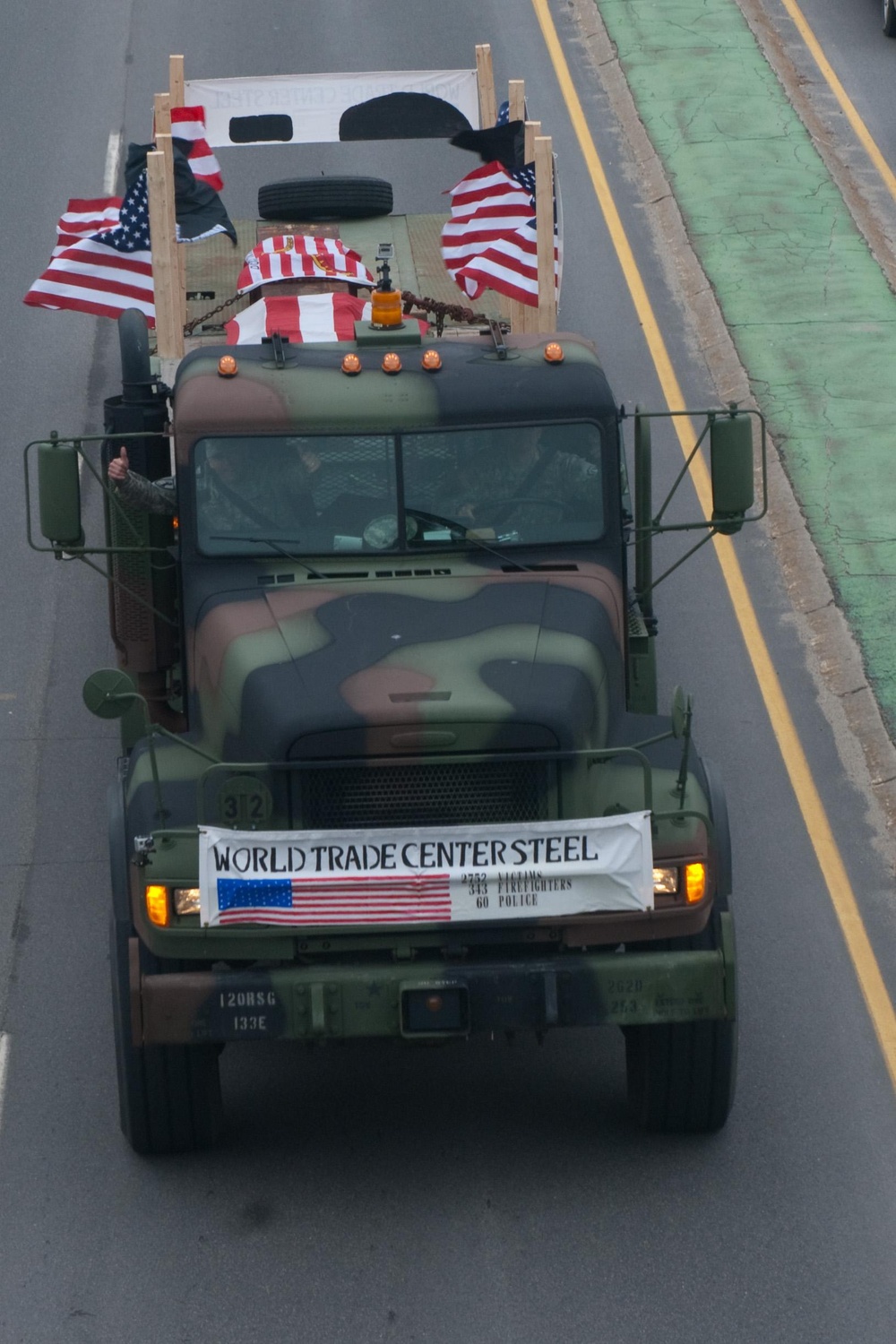 Maine Army National Guard Transports Steel From Ground Zero