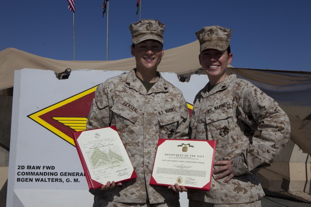 Aine and Aisling Feaser promoted in Afghanistan