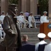 Wreath laying ceremony at the Navy Memorial