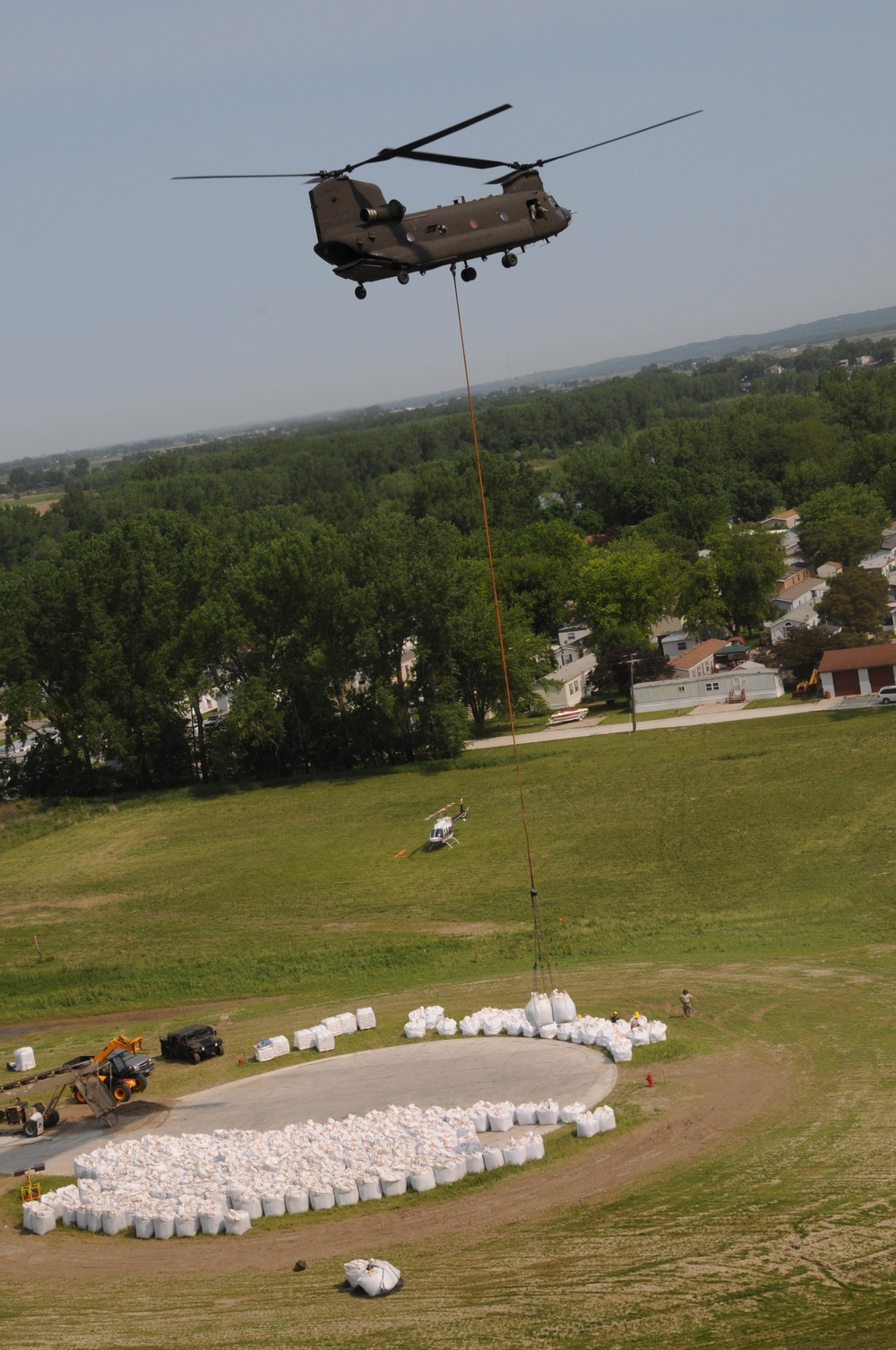 Sandbagging by Helicopter
