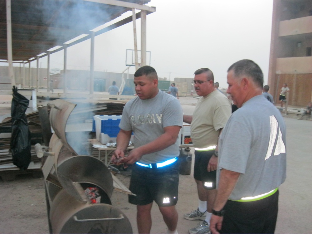 370th Transportation Company’s Sunday cookouts