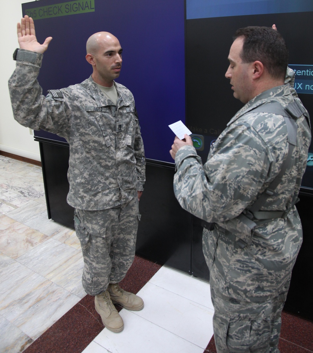 Lieutenant promotion inside Al Faw Palace