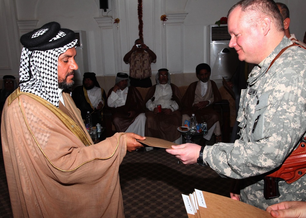 Meeting with Iraqi sheiks in Basrah