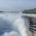 Water surges from Oahe Dam