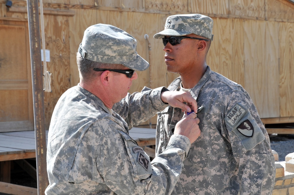 Task Force Overlord soldier Awarded the Purple Heart Medal