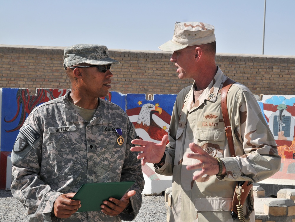 Task Force Overlord soldier Awarded the Purple Heart Medal