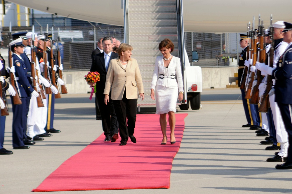 Chancellor of Germany arrival