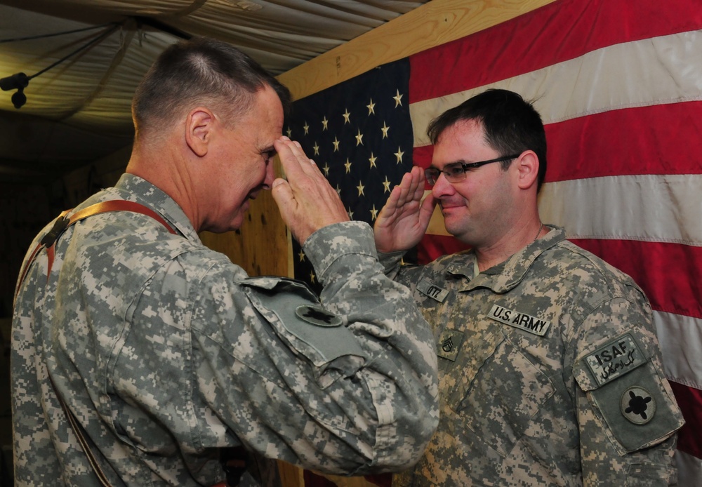 Critz promoted to staff sergeant in Afghanistan