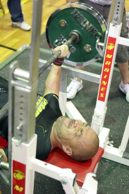 Lifters test their might in bench press