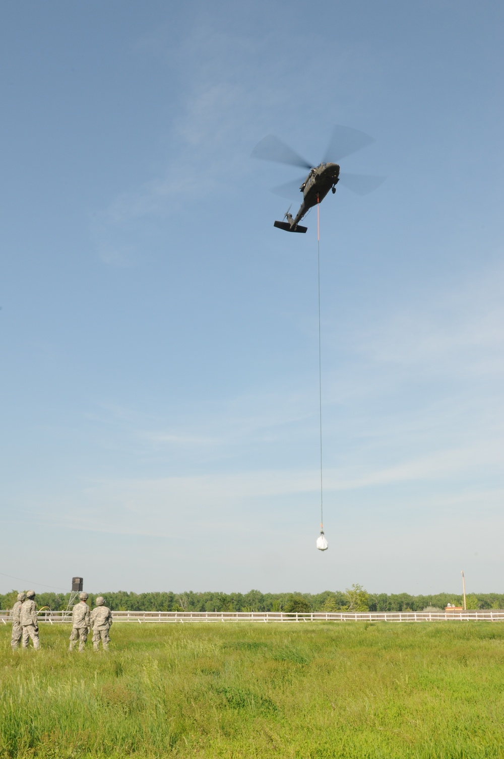 Quick Response Force practices with a UH-60 Black Hawk