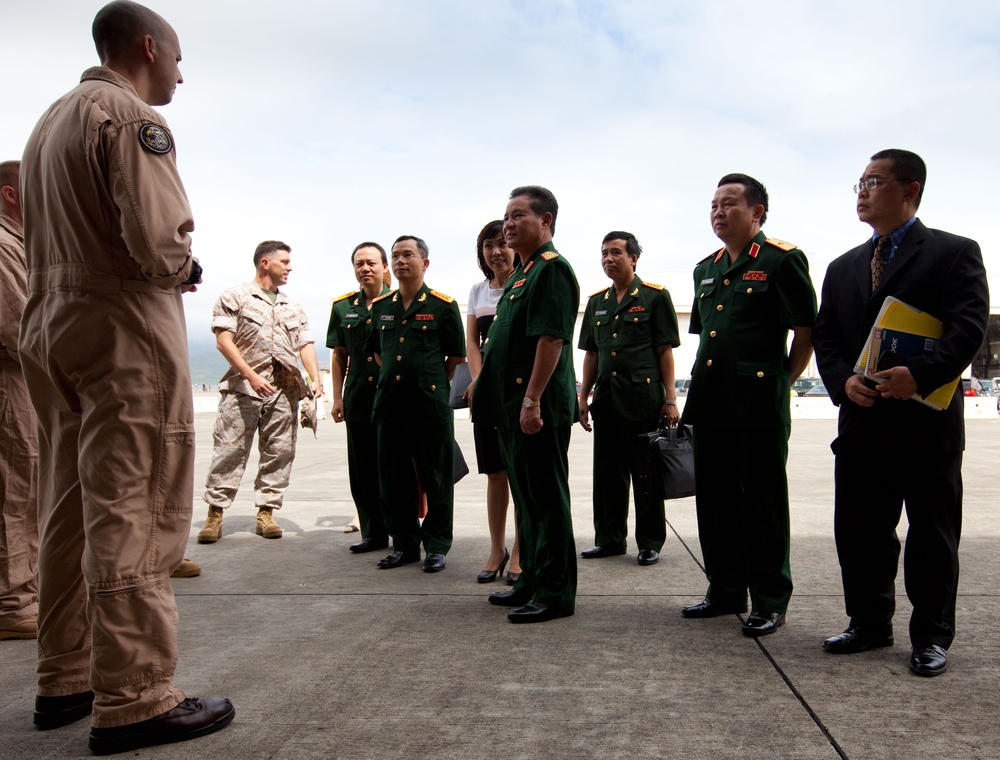 Vietnamese delegates tour Marine Corps Air Station Kaneohe Bay
