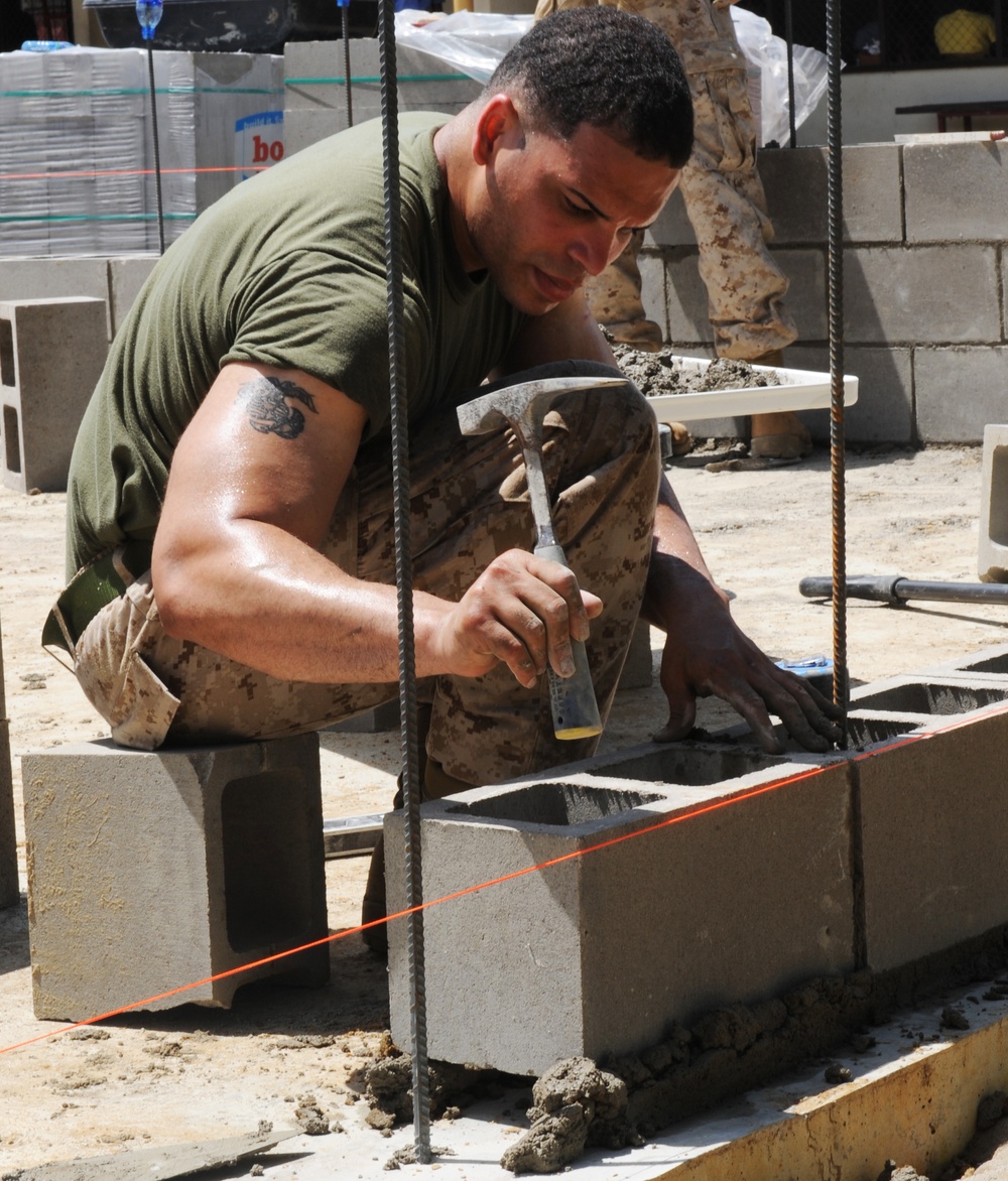 Marines help build technical school for Suriname