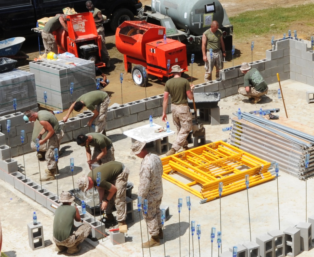 Marines help build technical school for Suriname