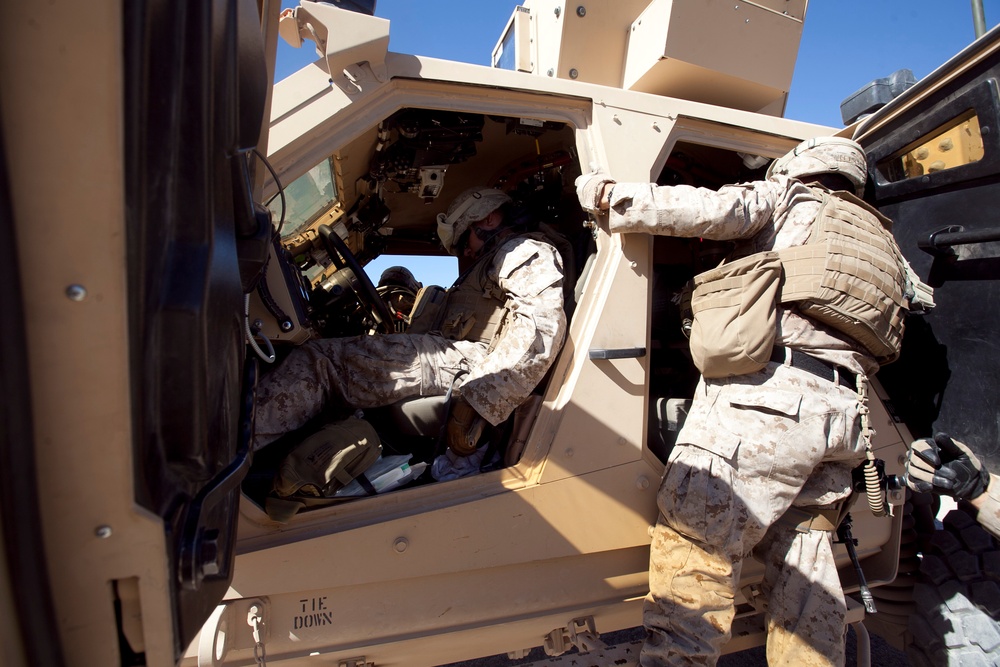 Personal Security Detachment Marines conduct Motorized Operations Course