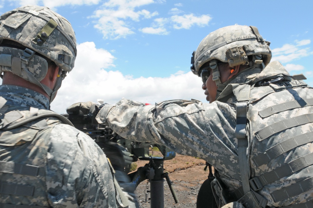 Cavalry soldiers fire away