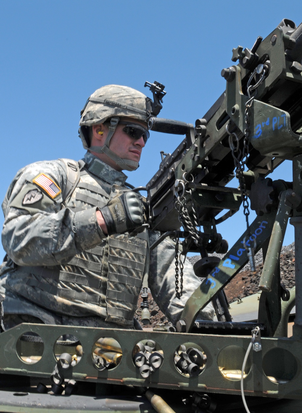 Cavalry soldiers fire away