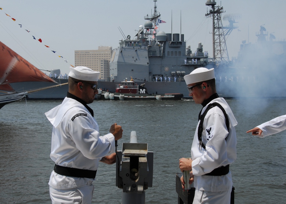 USS Normandy takes part in Parade of Sails for Harborfest 2011