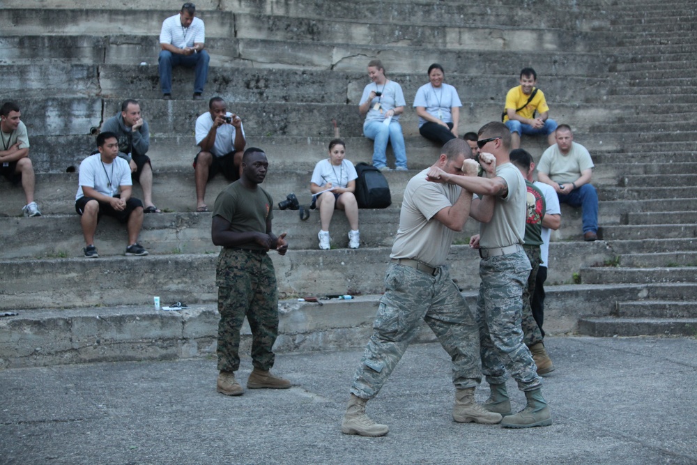 Marines teach basic Marine Corps Martial Arts at MEDCEUR 11