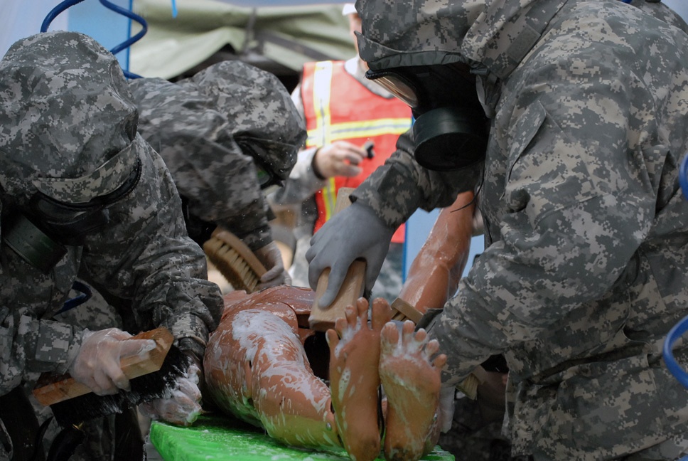 Mortuary affairs decontamination process