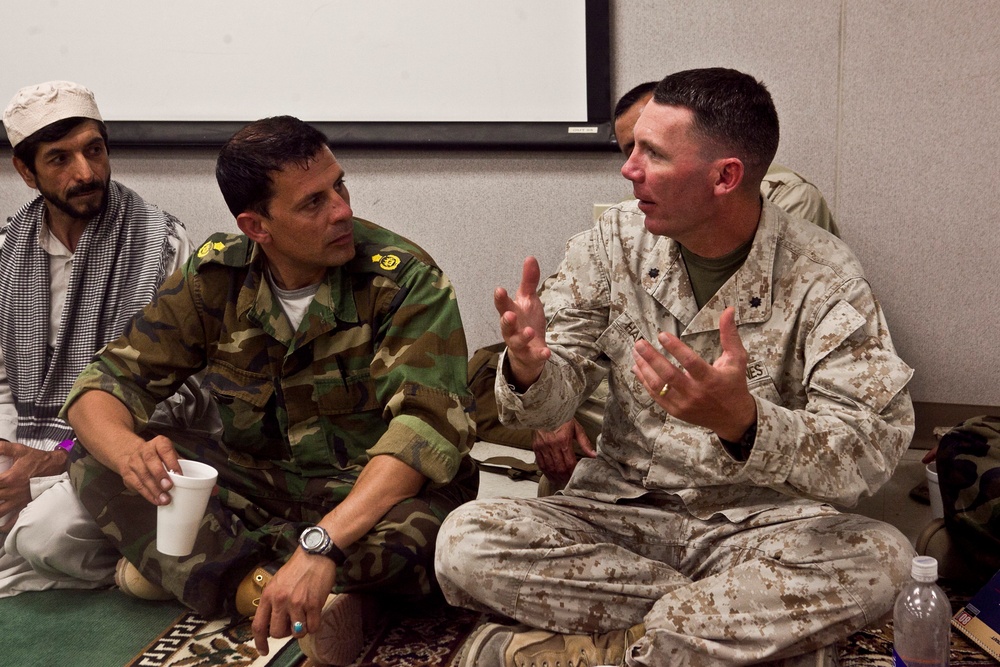 RCT-5 Marines participate in simulated key leader engagement