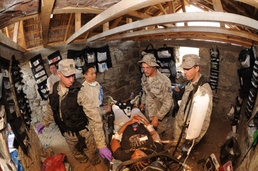 US medics build field hospital