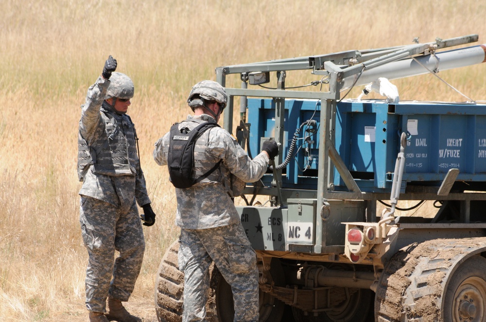 Engineers give demonstration of mine clearing capabilities