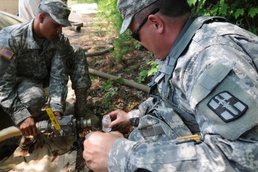 Quartermaster troops process 'expeditionary' drinking water during the nationwide Quartermaster Liquid Logistics Exercise 2011