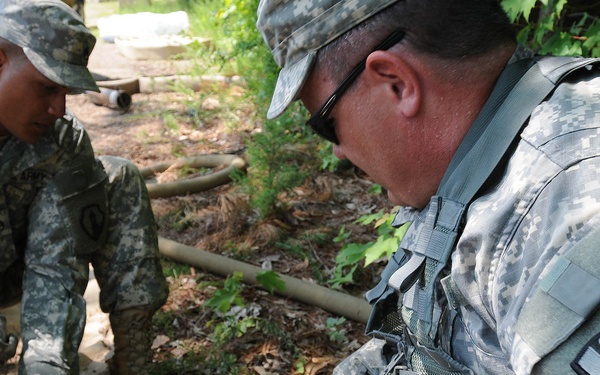 Quartermaster troops process 'expeditionary' drinking water during the nationwide Quartermaster Liquid Logistics Exercise 2011