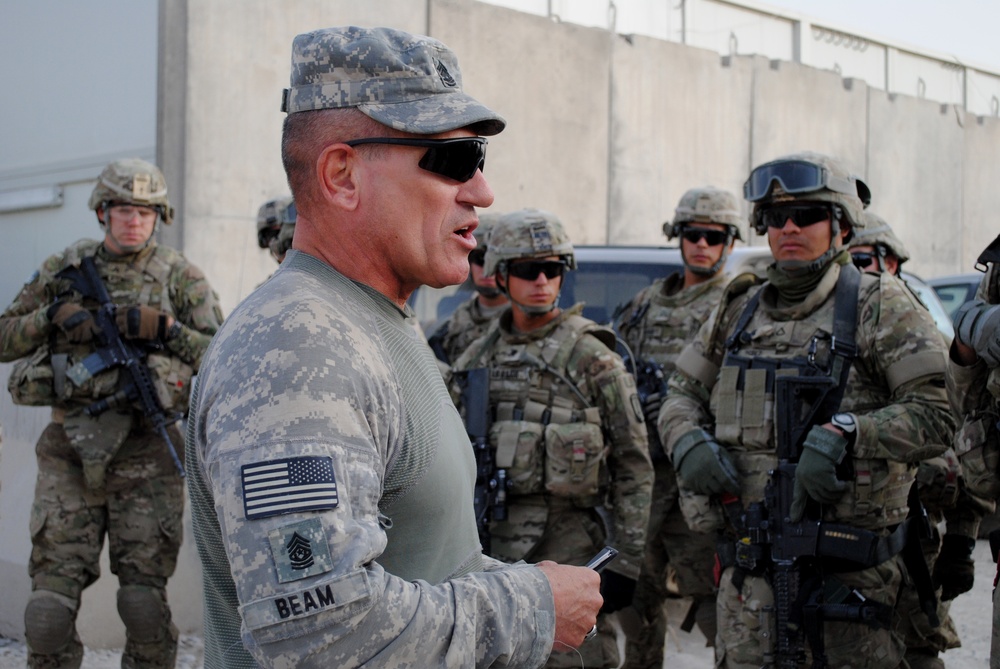 NTM-A command sergeant major visits Kandahar