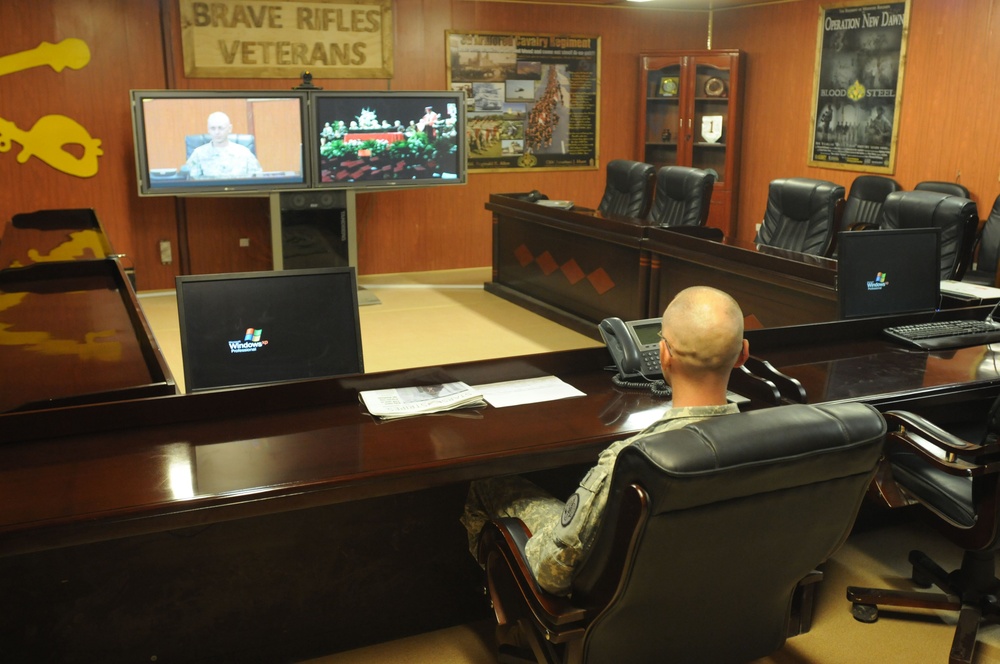 Deployed 3rd ACR soldier attends daughter's graduation