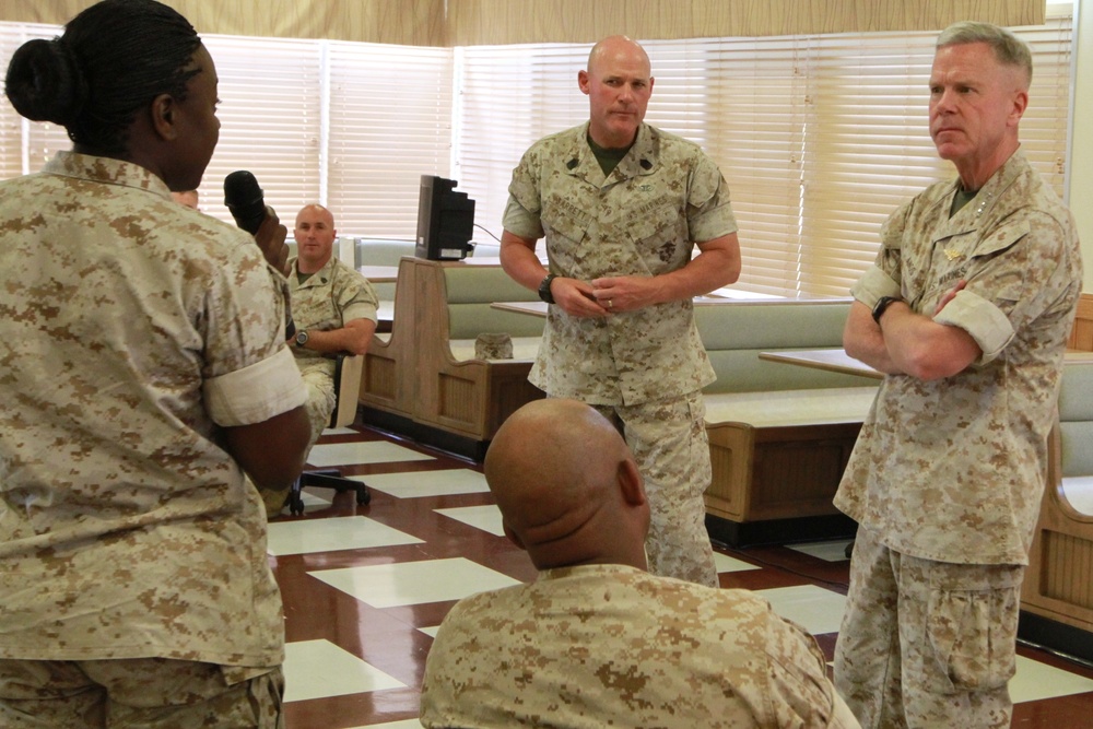 Commandant of the Marine Corps, Sergeant Major of the Marine Corps visit Okinawa Marines